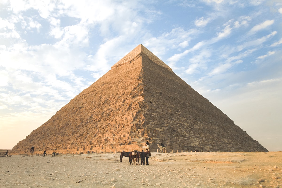Pyramids of Giza with the Great Sphinx